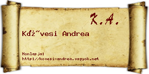 Kövesi Andrea névjegykártya